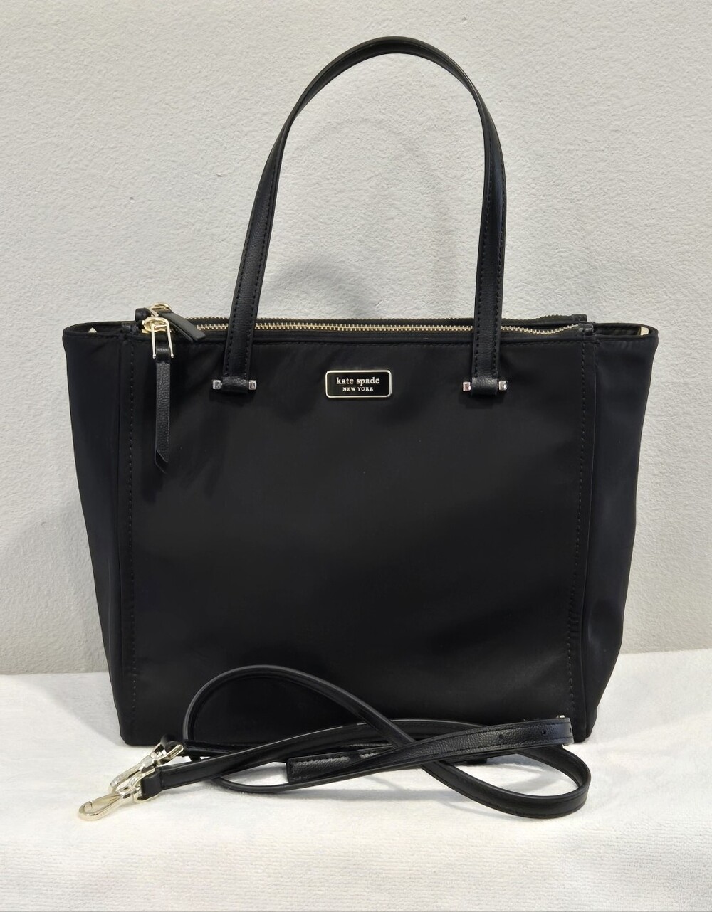 kate spade New York Black Nylon Satchel with Crossbody Strap - Picture 2 of 15